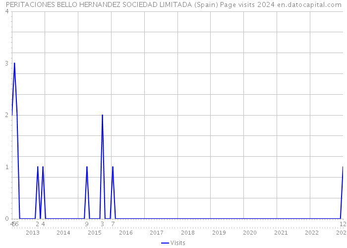 PERITACIONES BELLO HERNANDEZ SOCIEDAD LIMITADA (Spain) Page visits 2024 