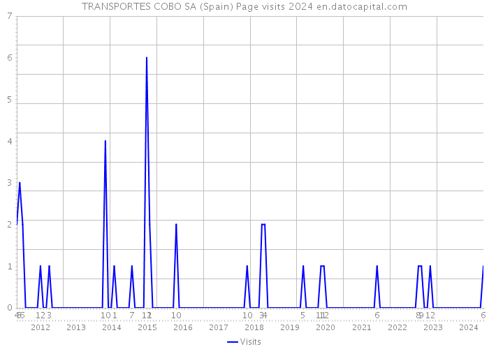 TRANSPORTES COBO SA (Spain) Page visits 2024 