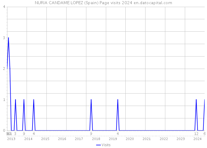 NURIA CANDAME LOPEZ (Spain) Page visits 2024 