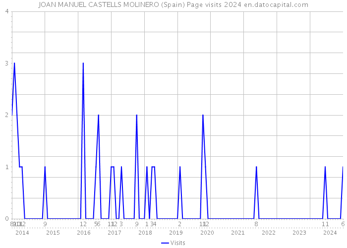 JOAN MANUEL CASTELLS MOLINERO (Spain) Page visits 2024 