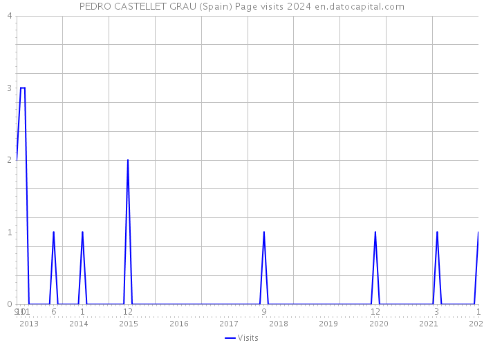 PEDRO CASTELLET GRAU (Spain) Page visits 2024 
