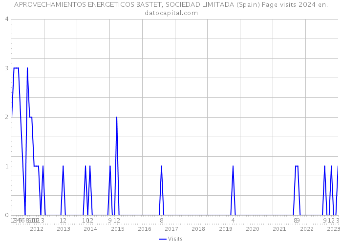 APROVECHAMIENTOS ENERGETICOS BASTET, SOCIEDAD LIMITADA (Spain) Page visits 2024 