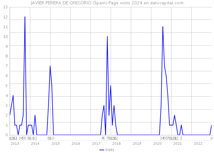 JAVIER PERERA DE GREGORIO (Spain) Page visits 2024 
