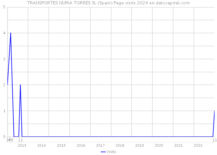 TRANSPORTES NURIA TORRES SL (Spain) Page visits 2024 