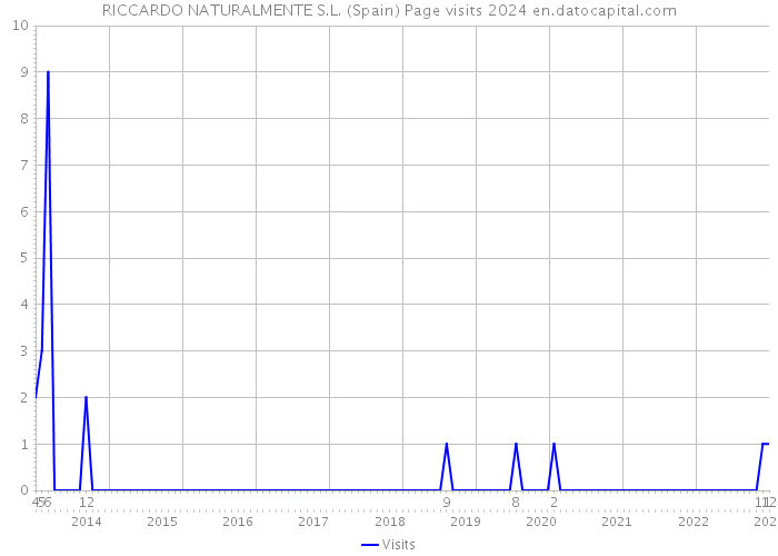 RICCARDO NATURALMENTE S.L. (Spain) Page visits 2024 
