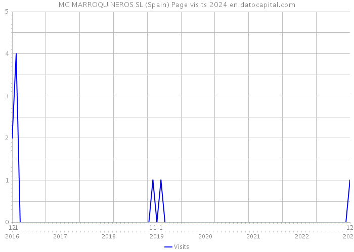 MG MARROQUINEROS SL (Spain) Page visits 2024 