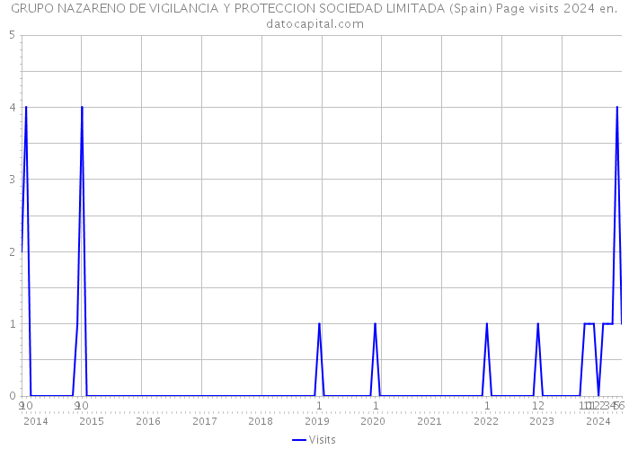 GRUPO NAZARENO DE VIGILANCIA Y PROTECCION SOCIEDAD LIMITADA (Spain) Page visits 2024 