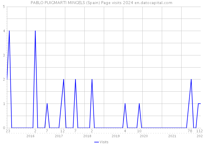 PABLO PUIGMARTI MINGELS (Spain) Page visits 2024 