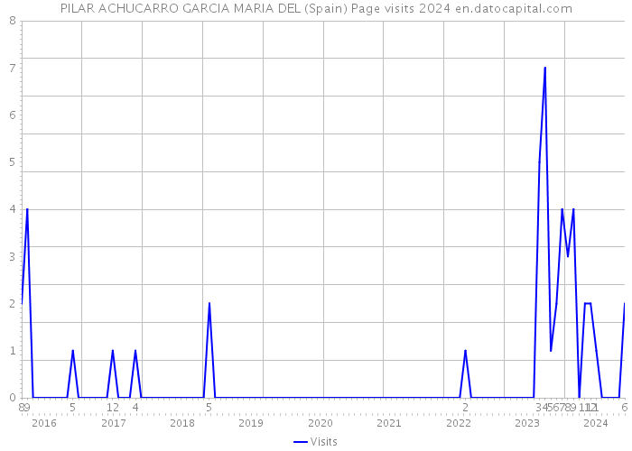 PILAR ACHUCARRO GARCIA MARIA DEL (Spain) Page visits 2024 