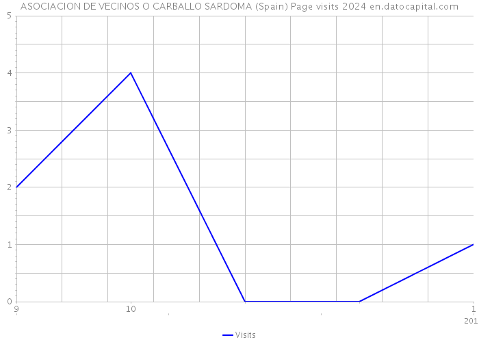 ASOCIACION DE VECINOS O CARBALLO SARDOMA (Spain) Page visits 2024 