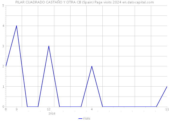 PILAR CUADRADO CASTAÑO Y OTRA CB (Spain) Page visits 2024 