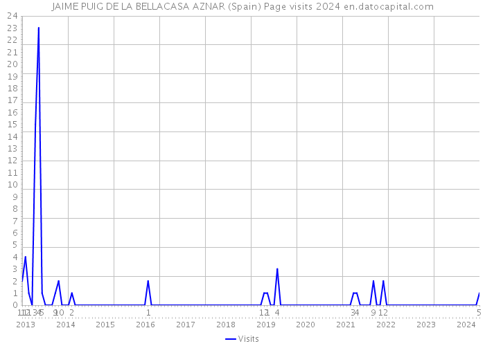JAIME PUIG DE LA BELLACASA AZNAR (Spain) Page visits 2024 