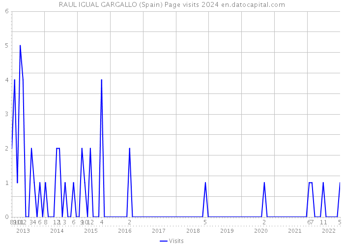 RAUL IGUAL GARGALLO (Spain) Page visits 2024 