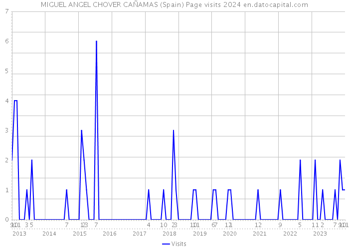 MIGUEL ANGEL CHOVER CAÑAMAS (Spain) Page visits 2024 