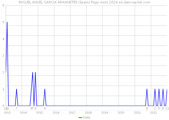MIGUEL ANGEL GARCIA ARAHUETES (Spain) Page visits 2024 