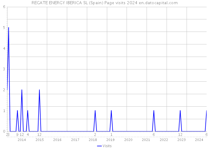 REGATE ENERGY IBERICA SL (Spain) Page visits 2024 