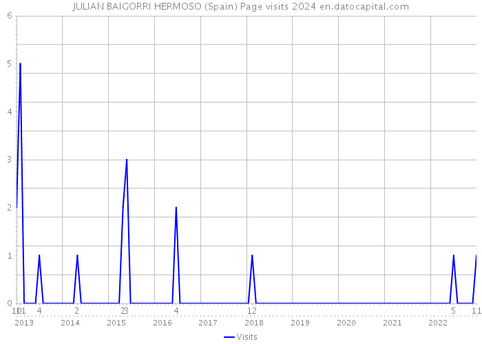 JULIAN BAIGORRI HERMOSO (Spain) Page visits 2024 