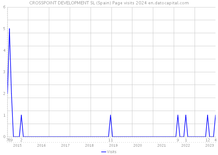 CROSSPOINT DEVELOPMENT SL (Spain) Page visits 2024 