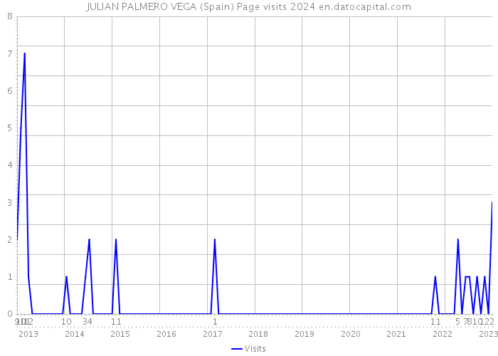 JULIAN PALMERO VEGA (Spain) Page visits 2024 