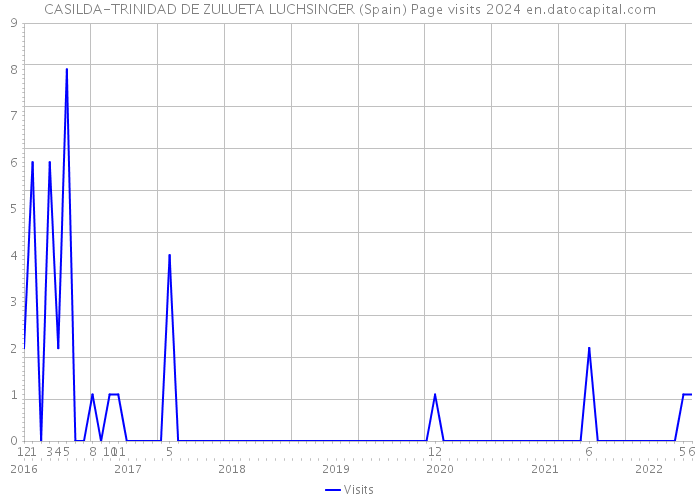 CASILDA-TRINIDAD DE ZULUETA LUCHSINGER (Spain) Page visits 2024 