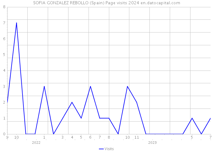 SOFIA GONZALEZ REBOLLO (Spain) Page visits 2024 