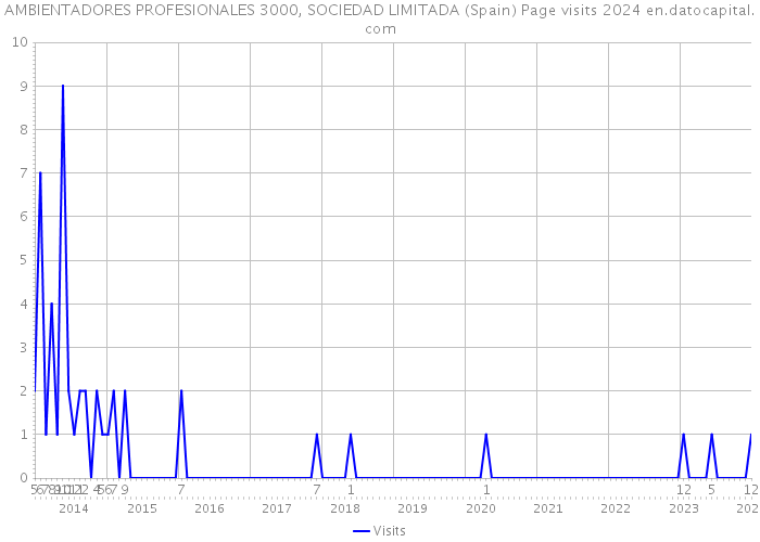 AMBIENTADORES PROFESIONALES 3000, SOCIEDAD LIMITADA (Spain) Page visits 2024 