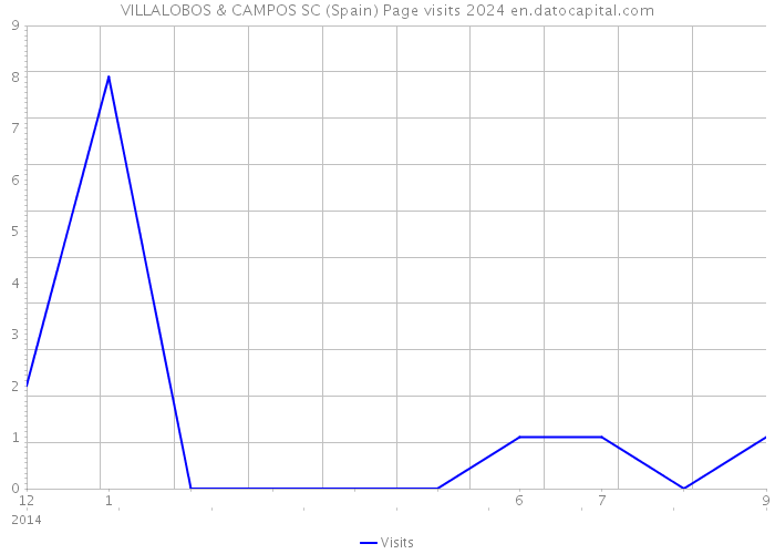 VILLALOBOS & CAMPOS SC (Spain) Page visits 2024 