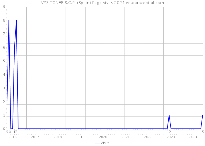 VYS TONER S.C.P. (Spain) Page visits 2024 