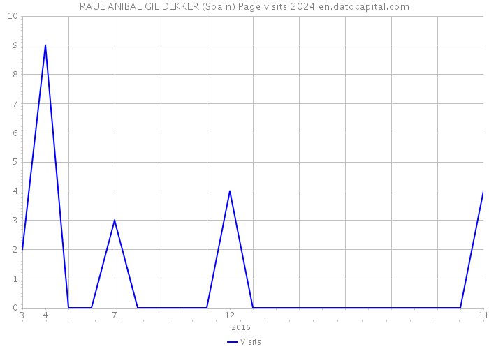 RAUL ANIBAL GIL DEKKER (Spain) Page visits 2024 