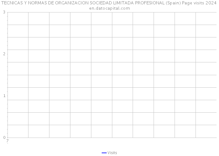 TECNICAS Y NORMAS DE ORGANIZACION SOCIEDAD LIMITADA PROFESIONAL (Spain) Page visits 2024 