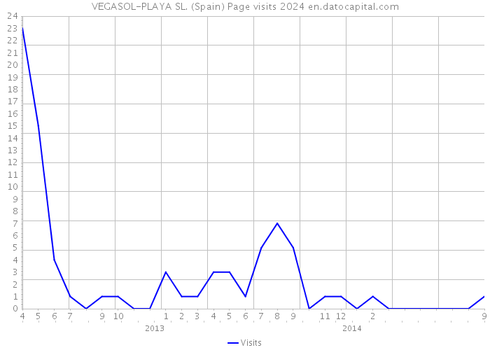 VEGASOL-PLAYA SL. (Spain) Page visits 2024 