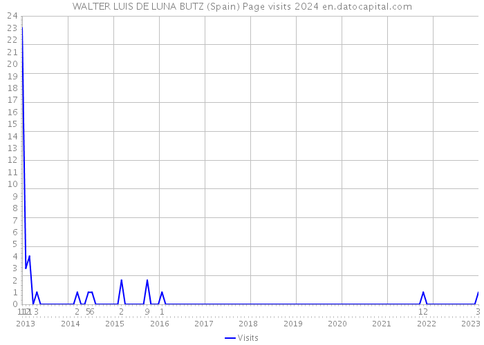WALTER LUIS DE LUNA BUTZ (Spain) Page visits 2024 