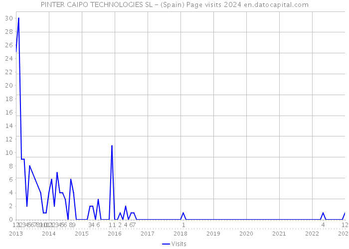PINTER CAIPO TECHNOLOGIES SL - (Spain) Page visits 2024 
