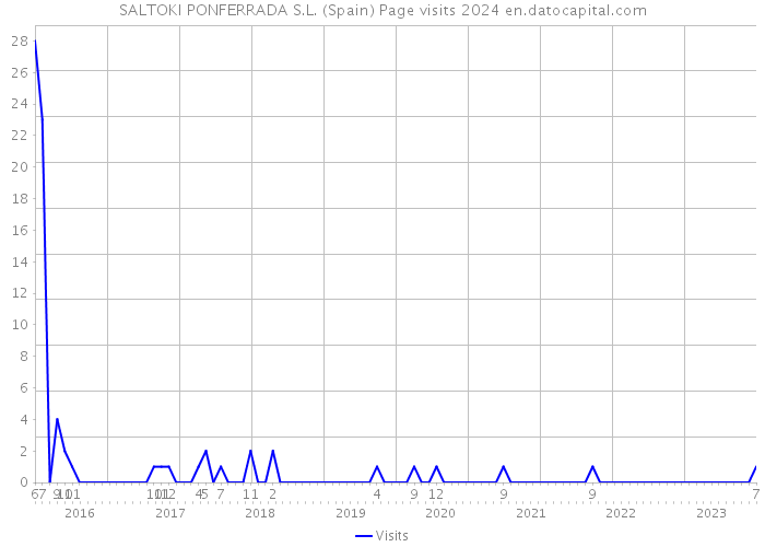 SALTOKI PONFERRADA S.L. (Spain) Page visits 2024 