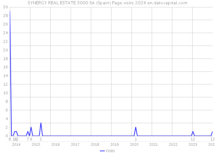 SYNERGY REAL ESTATE 3000 SA (Spain) Page visits 2024 