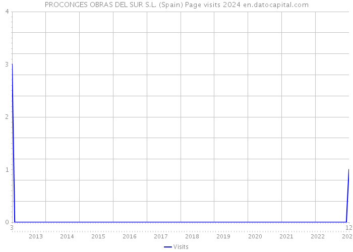 PROCONGES OBRAS DEL SUR S.L. (Spain) Page visits 2024 