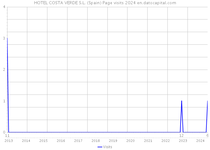 HOTEL COSTA VERDE S.L. (Spain) Page visits 2024 