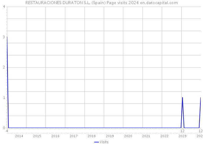 RESTAURACIONES DURATON S.L. (Spain) Page visits 2024 