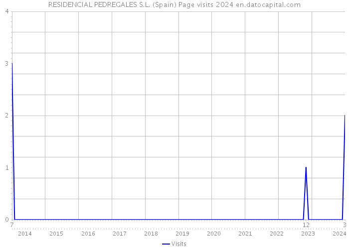 RESIDENCIAL PEDREGALES S.L. (Spain) Page visits 2024 