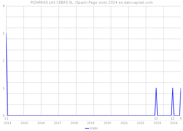 PIZARRAS LAS CEBAS SL. (Spain) Page visits 2024 