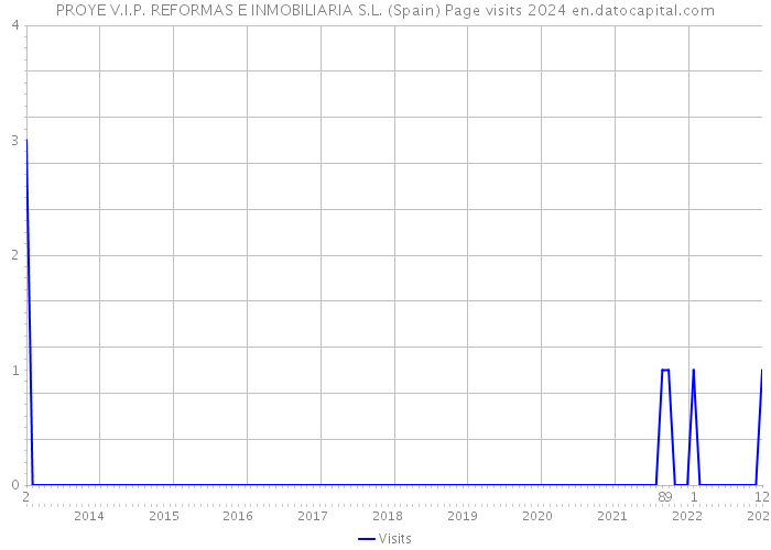 PROYE V.I.P. REFORMAS E INMOBILIARIA S.L. (Spain) Page visits 2024 