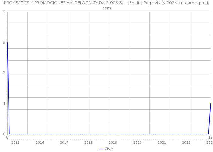 PROYECTOS Y PROMOCIONES VALDELACALZADA 2.003 S.L. (Spain) Page visits 2024 