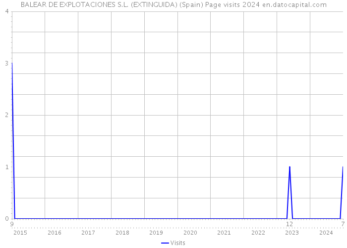 BALEAR DE EXPLOTACIONES S.L. (EXTINGUIDA) (Spain) Page visits 2024 