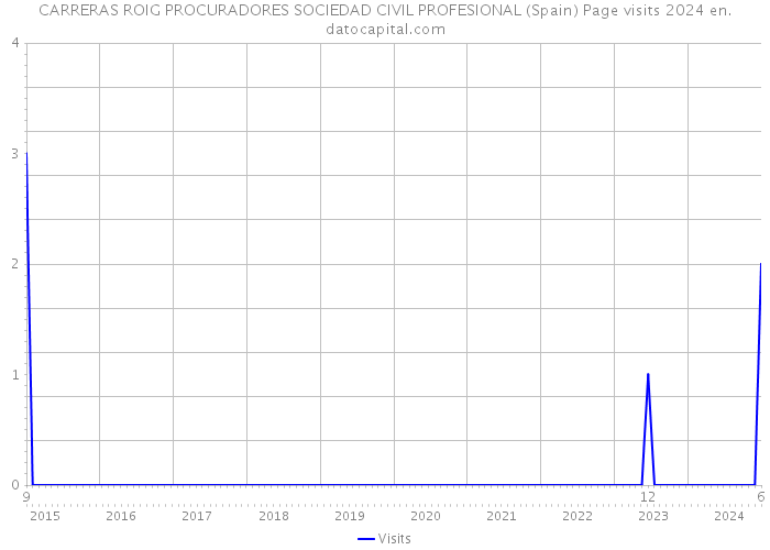 CARRERAS ROIG PROCURADORES SOCIEDAD CIVIL PROFESIONAL (Spain) Page visits 2024 