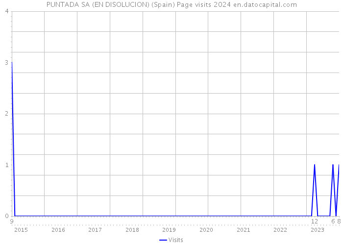 PUNTADA SA (EN DISOLUCION) (Spain) Page visits 2024 