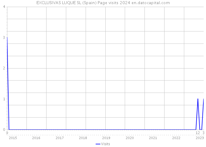 EXCLUSIVAS LUQUE SL (Spain) Page visits 2024 