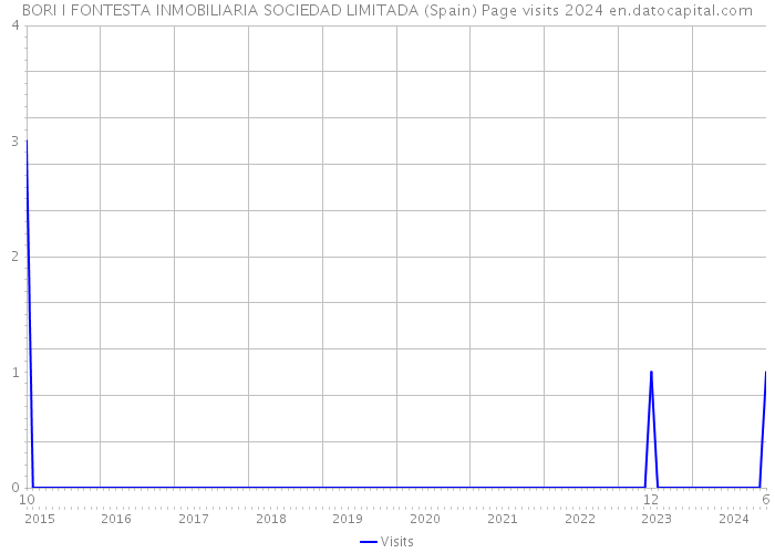 BORI I FONTESTA INMOBILIARIA SOCIEDAD LIMITADA (Spain) Page visits 2024 