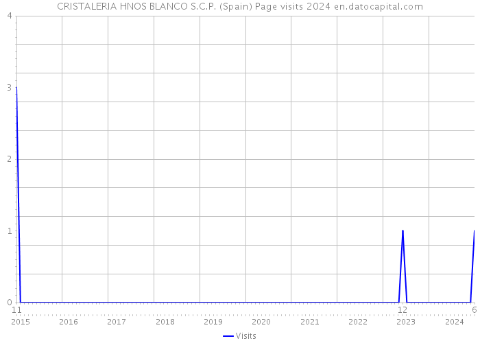 CRISTALERIA HNOS BLANCO S.C.P. (Spain) Page visits 2024 