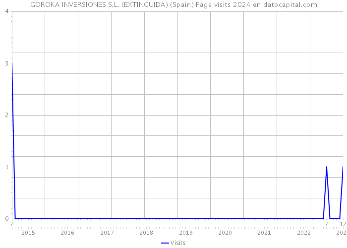 GOROKA INVERSIONES S.L. (EXTINGUIDA) (Spain) Page visits 2024 