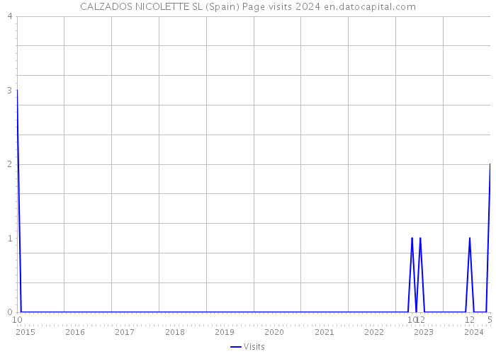 CALZADOS NICOLETTE SL (Spain) Page visits 2024 